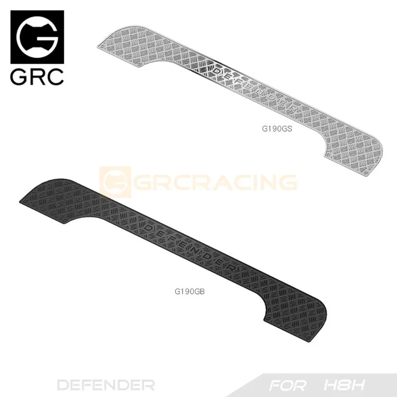 Plaques de protection métalliques à motif damier en acier inoxydable GRC 1/8 pour la décoration et l'amélioration du toit supérieur arrière de la carrosserie H8H G190GS/GB