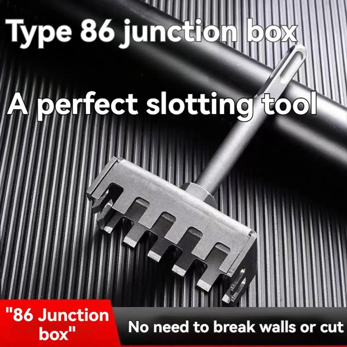AA83 2pcs Square Hole Cutter for 86-Type Box Electric Hammer Hole Expansion Electrician Wall Socket Slotting Installation
