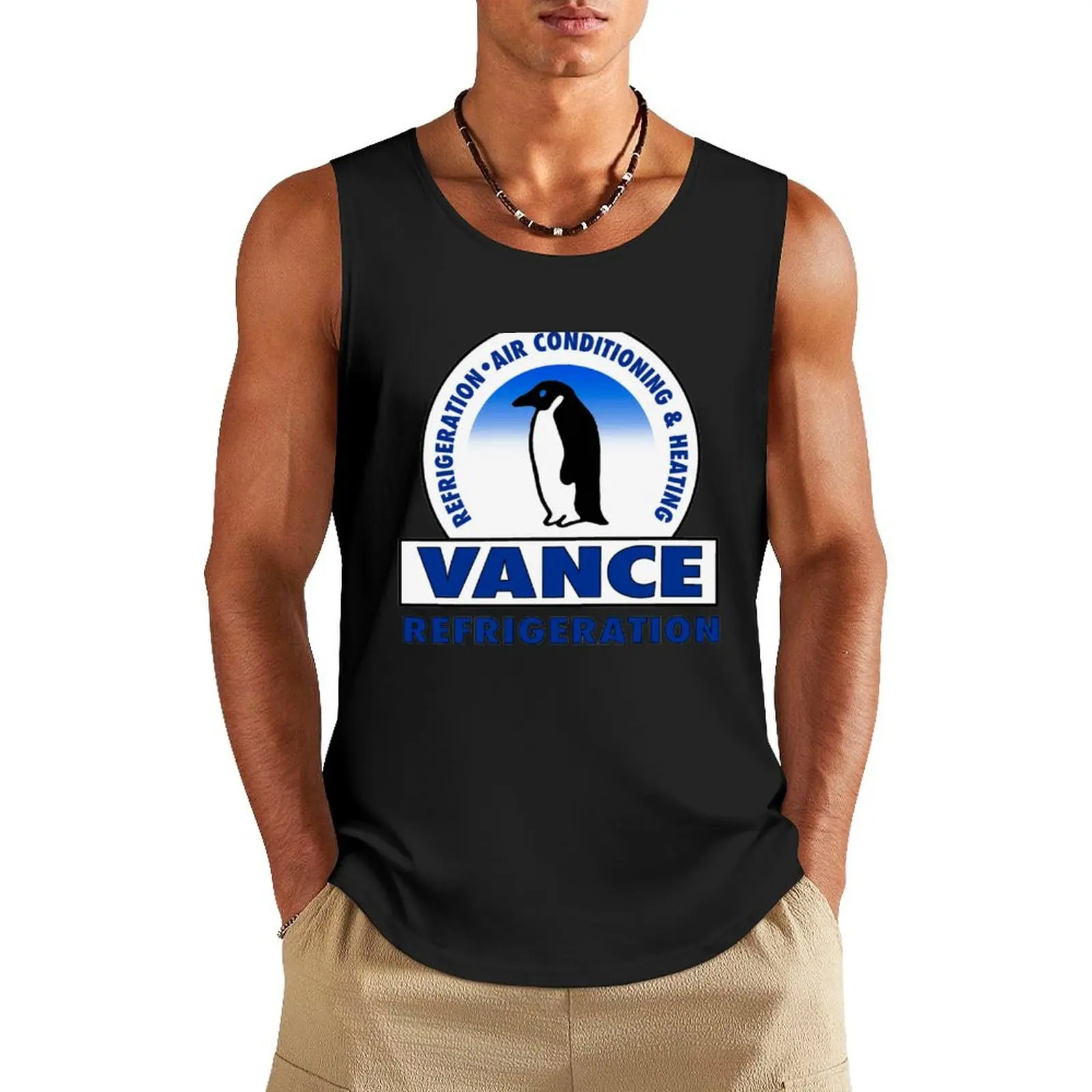 Vance Refrigeration (Penguin Logo) Tank Top t-shirt for men fitness clothing for men male top summer