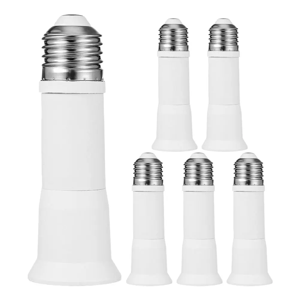 

6pcs E27 Extender Adjustable Length PC Material Light Bulb Socket Light Socket Adapter Adapter Home Office Use