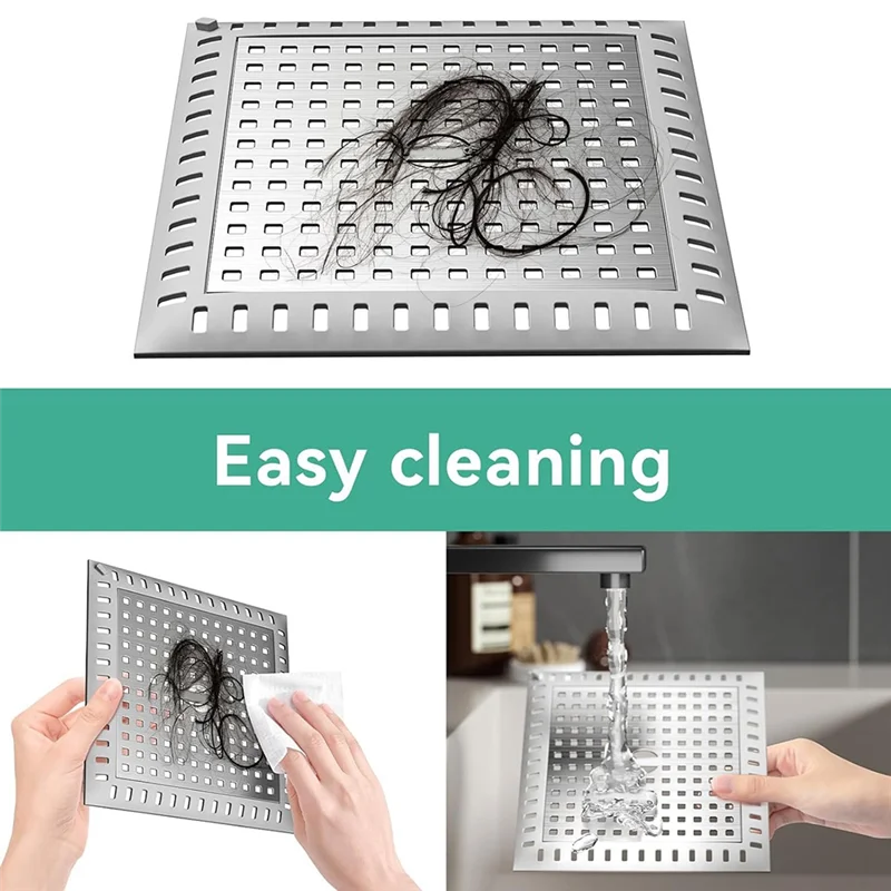 

B08B-Сливной уловитель волос для раковины в ванной комнате, 4,8-дюймовые нержавеющие стальные и силиконовые крышки для слива душа, подходящие для сливов, 2 шт.