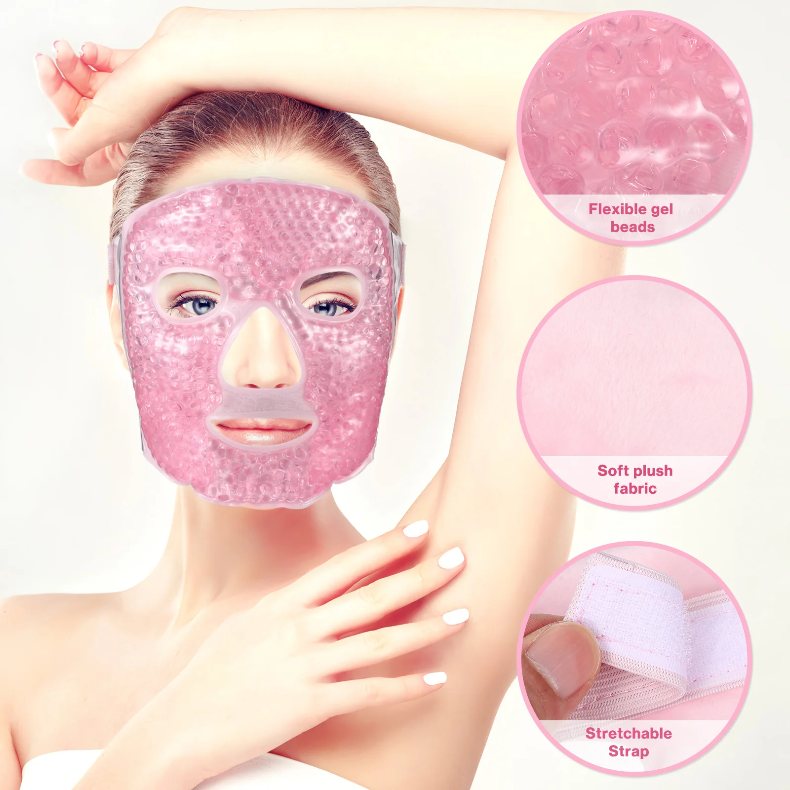 2 قطعة أقنعة العين الباردة الساخنة ضغط قسط المواد البلاستيكية النساء العين الإغاثة الإجهاد الانتفاخ العيون الجافة قناع الوجه التبريد #1