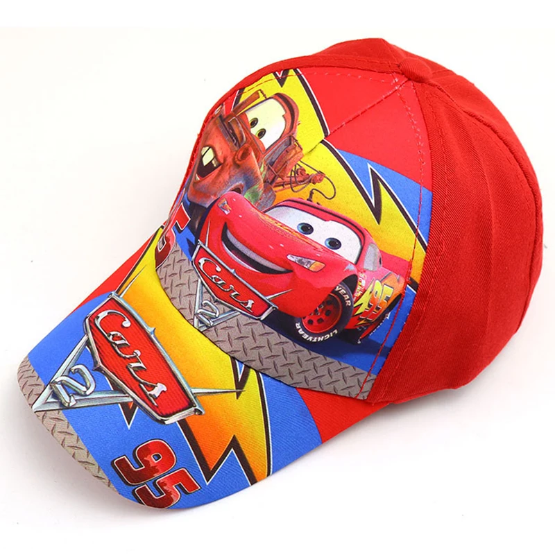 MINISO Anime Cartoon New Lightning McQueen Children Baseball Cap Cute Boys Girls Outdoor Hip Hop Sunshade Hat 3-8 Years Kids