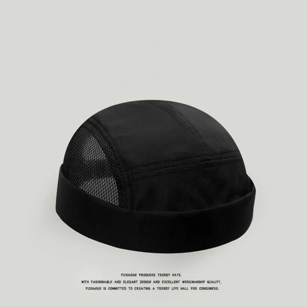 

Casual Retro Brimless Cap Breathable Elastic Panels Docker Hat Adjustable Hip-hop Hats Unisex