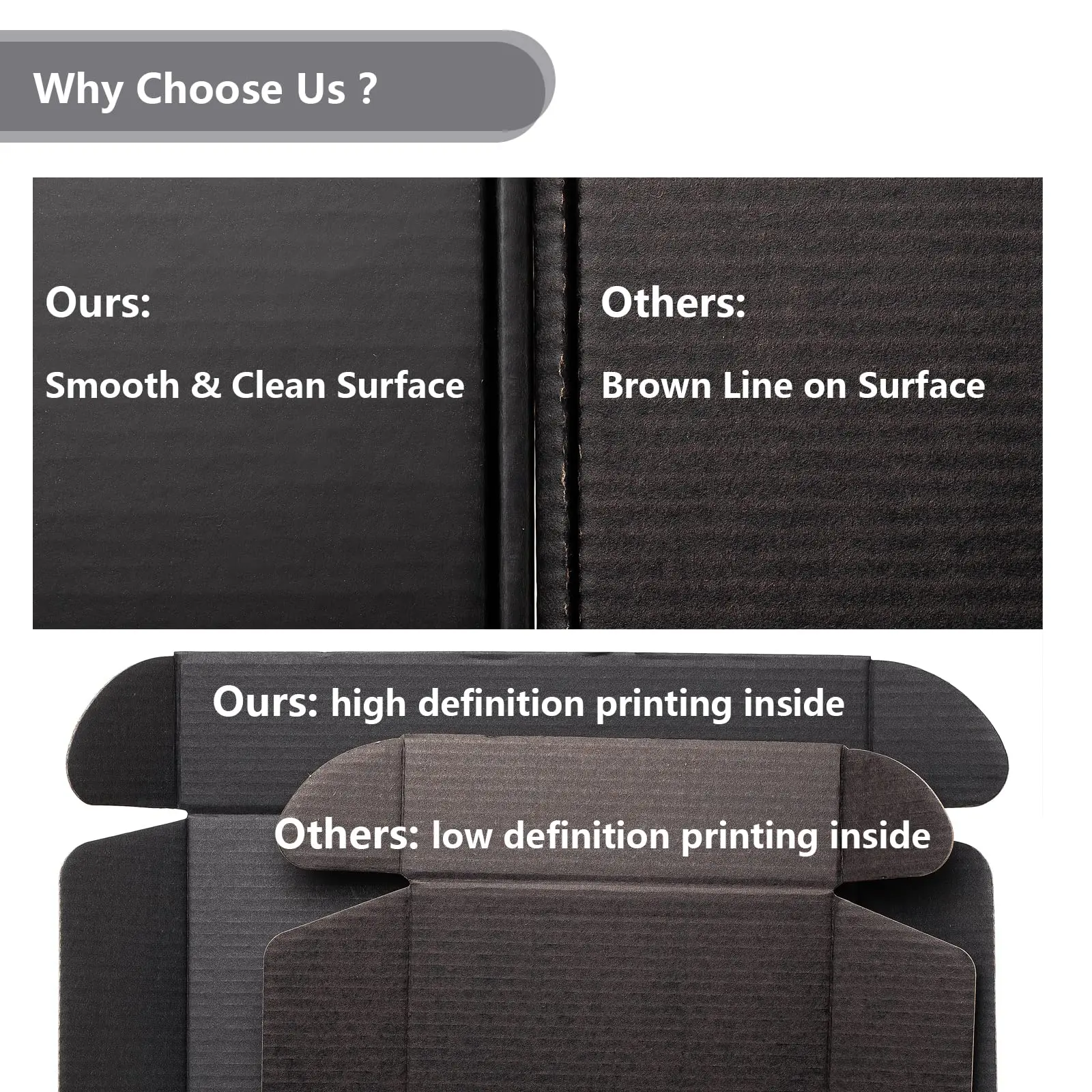 50 Stück 6 x 4 x 2 Zoll kleine Versandkartons, schwarze Versandkartons aus Wellpappe für Versandverpackungen, Versandprodukte