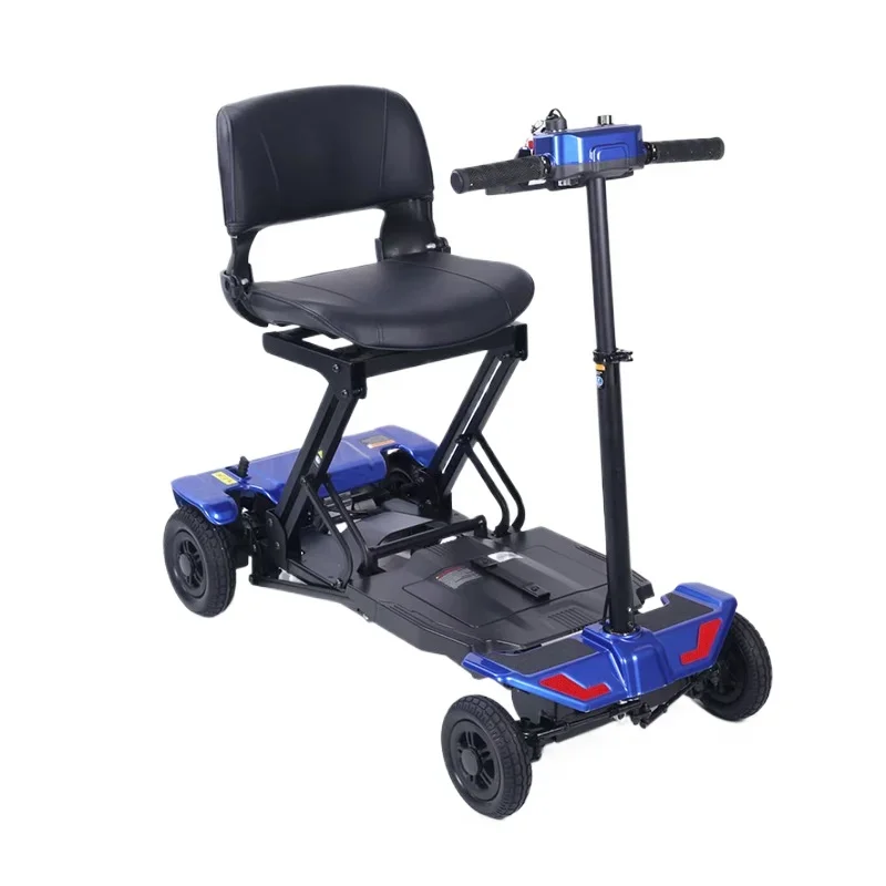 

Automatic folding elderly scooter four-wheel electric portable elderly moped intelligent small tourist battery car