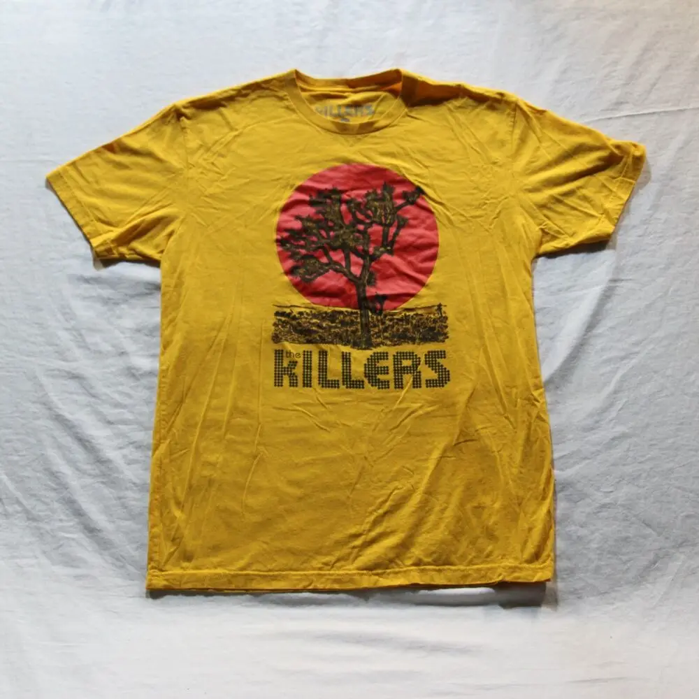 2022 The Killers Imploding Mirage Gold Yellow Joshua Tree T Shirt Tour Merch L