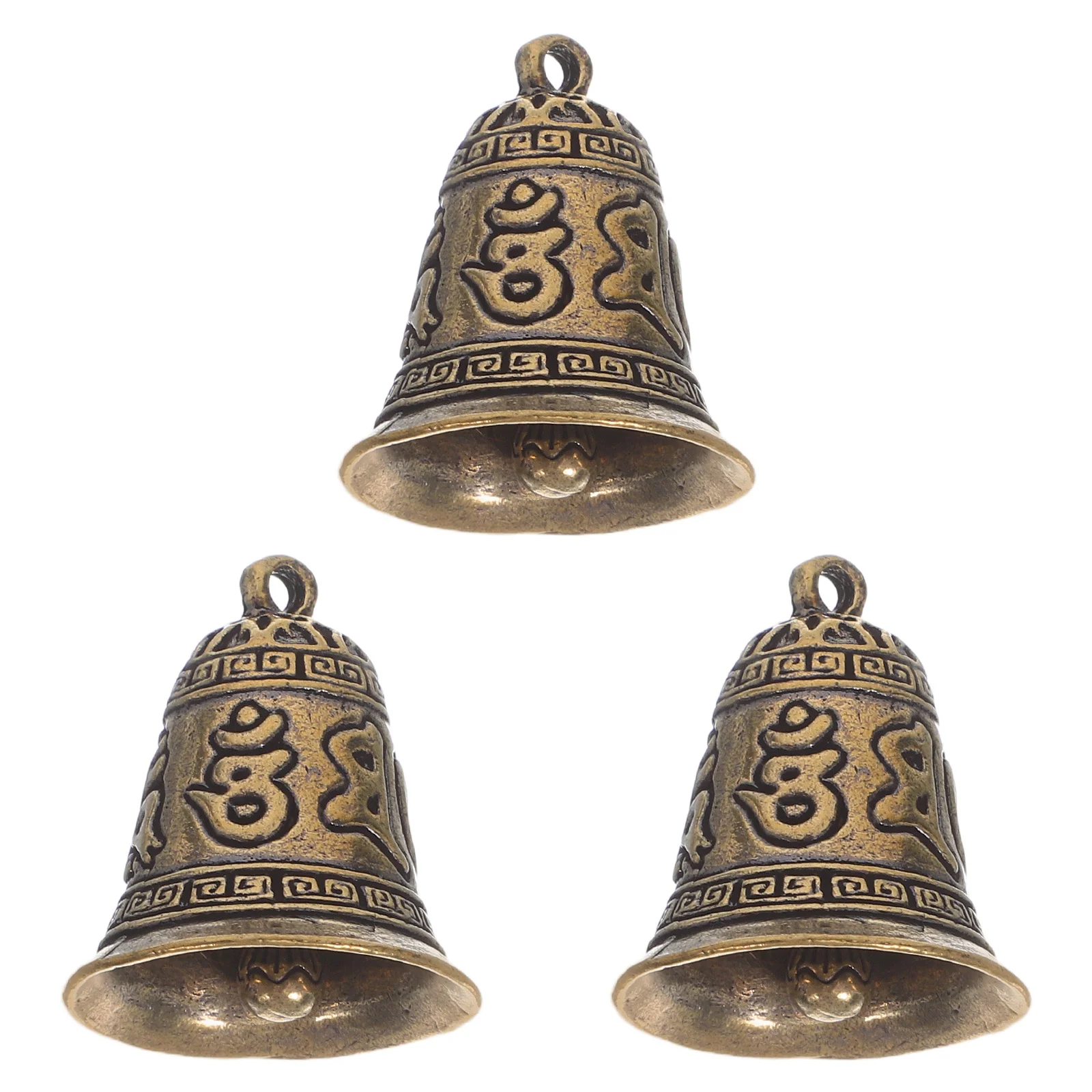 3 قطعة النحاس الحرفية Lection جرس قلادة خمر ديكور ذاتي الصنع معلقة المفاتيح حلية النحاس Lection جرس ديكور قلادة بها بنفسك