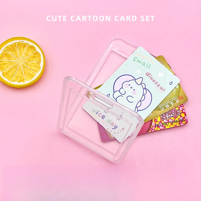 1pc Soft Silicone Cat Ear Card Holder+Lanyard，ID Card Holder Campus Card Neck Lanyard Badge Holder Protective Cover