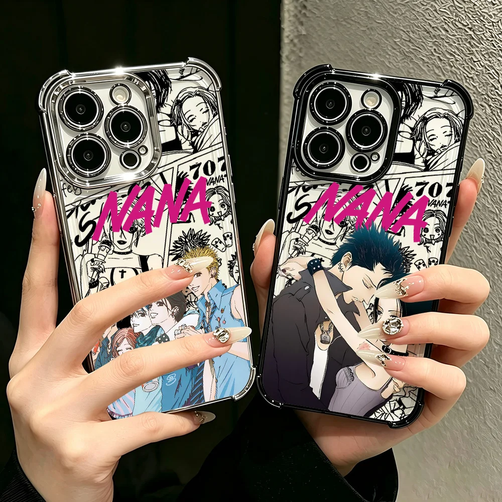 Plating Phone Case For Samsung S26 S25 S24 S23 S22 S21 S20 FE Note20 Edge Plus Ultra 4G 5G Anti Airbag Cool Anime Nanas Osakis