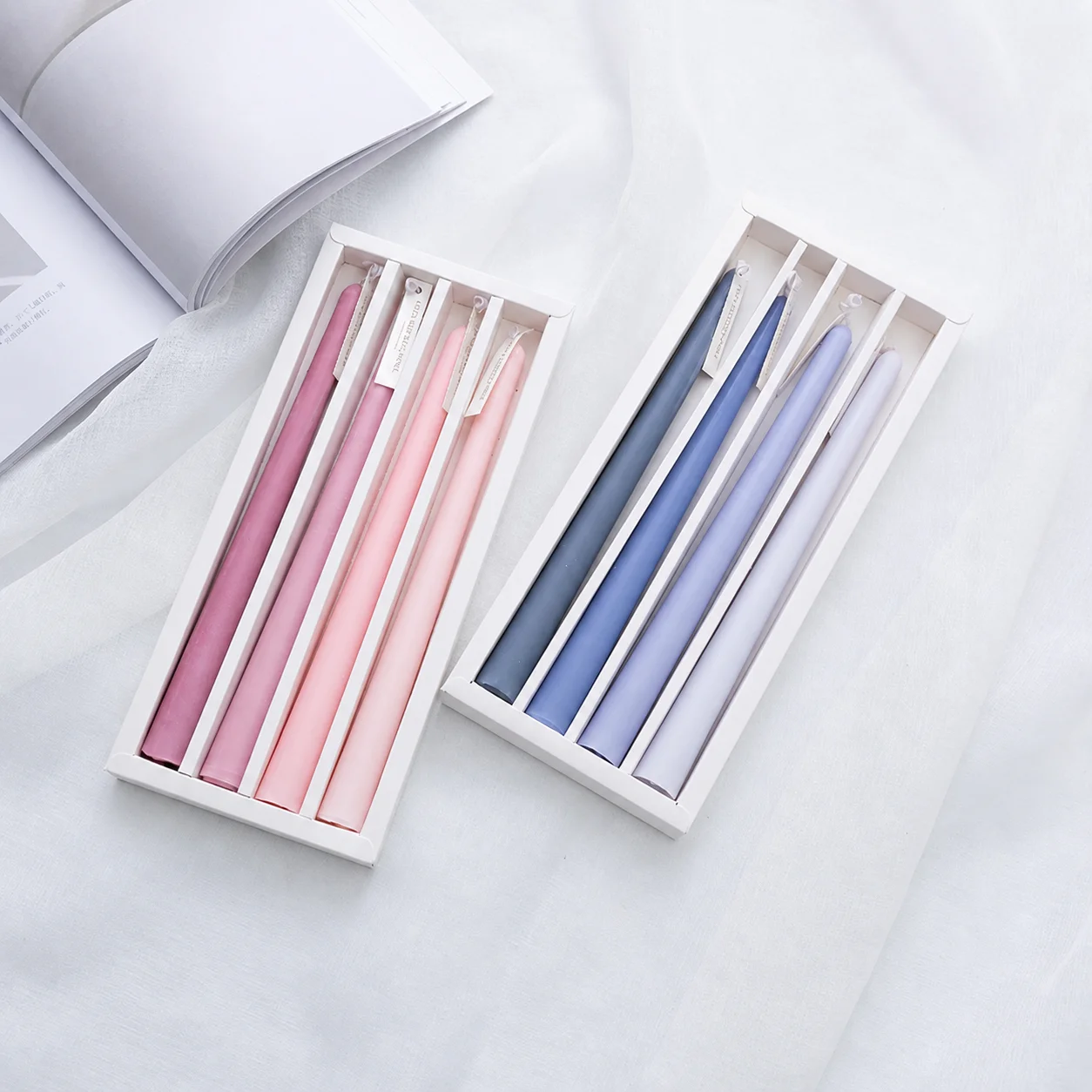 Smokeless Candles Scented Cylindrical Taper Candles Scented Taper Candles Decorative For Taper Candle Holders Wedding Holiday