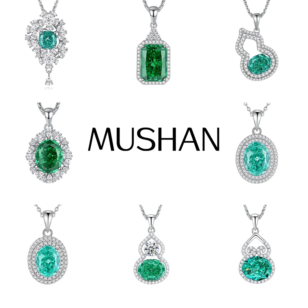 

MuShan Jewelry 925 Sterling Silver Necklace Pendant Chain HCD Diamonds Anniversary Gift Luxury Jewelry Women Necklaces Jewelry
