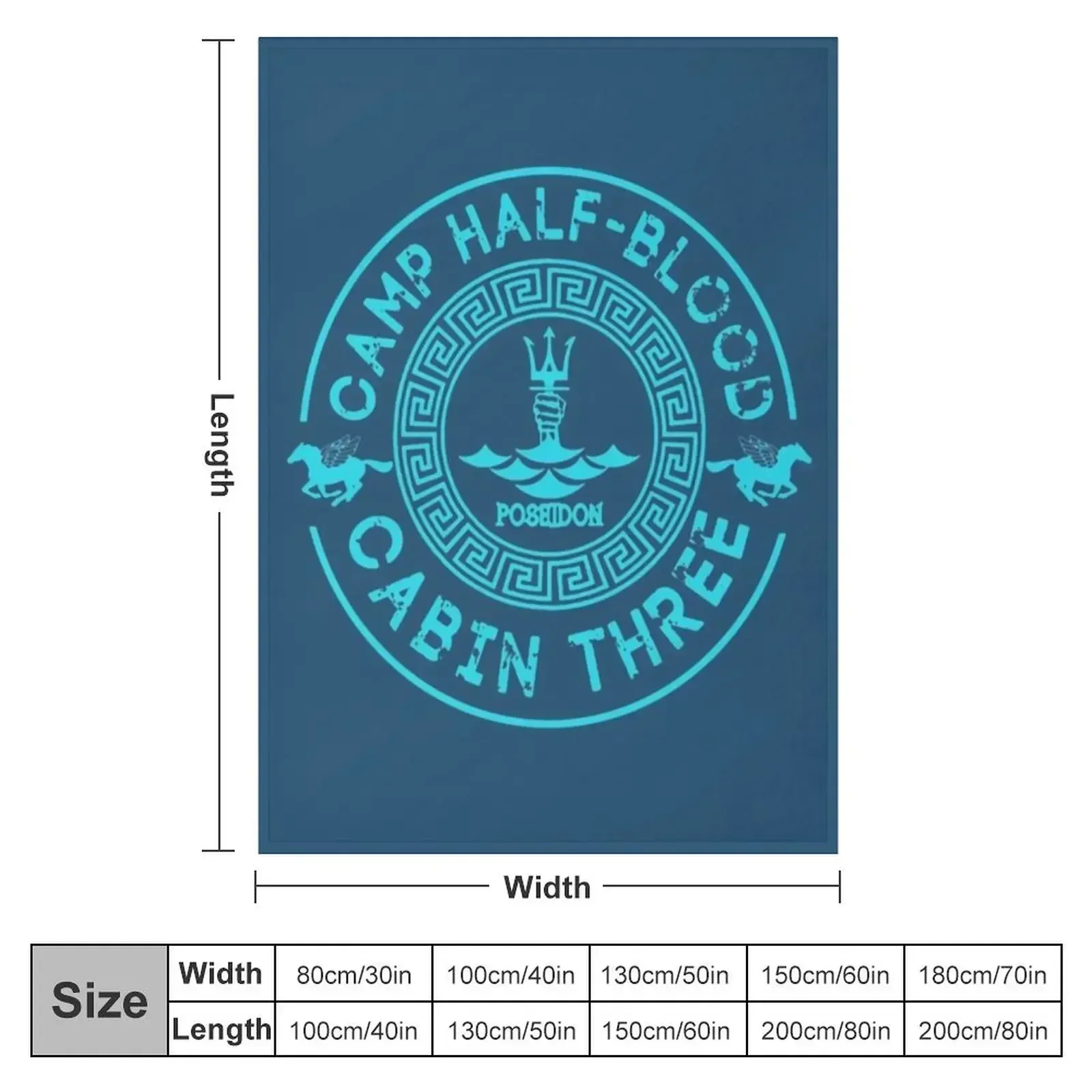 camp half blood - half Throw Blanket Hairys Thermal Weighted Shaggy Blankets
