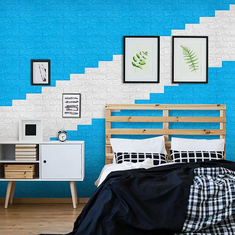 3D настенные панели для внутреннего декора стен, звукоизоляционные наклейки на плитку, наклейки на обои, легкие обои для ванной комнаты, сделай сам, дома