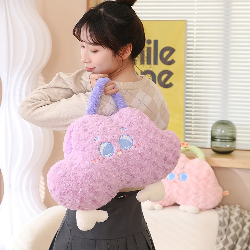 

45cm New Kawaii Cloud Plush Pillow Toy Cute Stuffed Soft Smile Cloud Doll Plush Bag for Girlfriend Women Gifls Gifts Home Decor