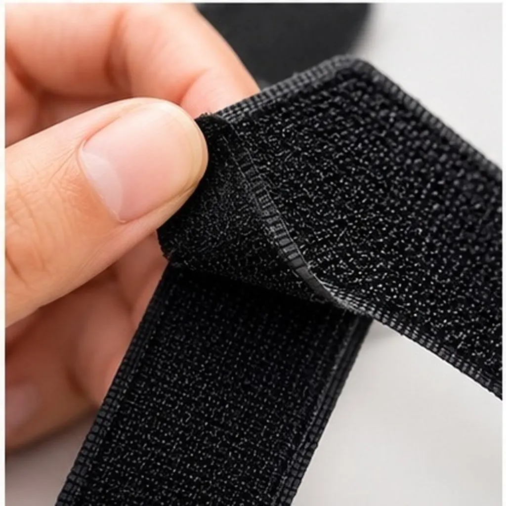 30Pcs Round Corner Adhesive Hook and Loop Strips Double Sided Heavy Duty Nylon Tape for Carpet Rug Wall Desk Cable Management