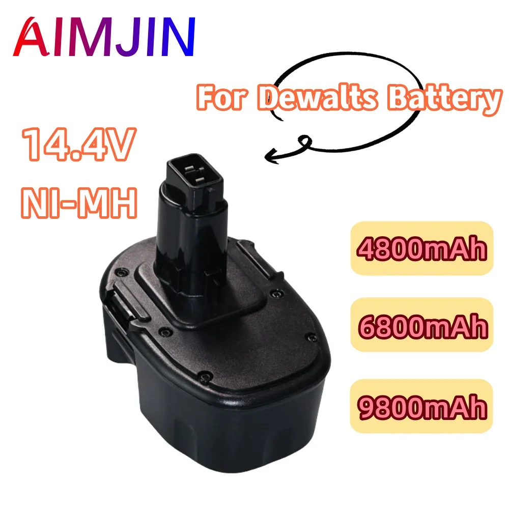 

14.4V 4.8Ah/6.8Ah/9.8Ah Ni-MH Battery For Dewalt DC9094 DW9091 DE9091 replacement battery of cordless electric tools