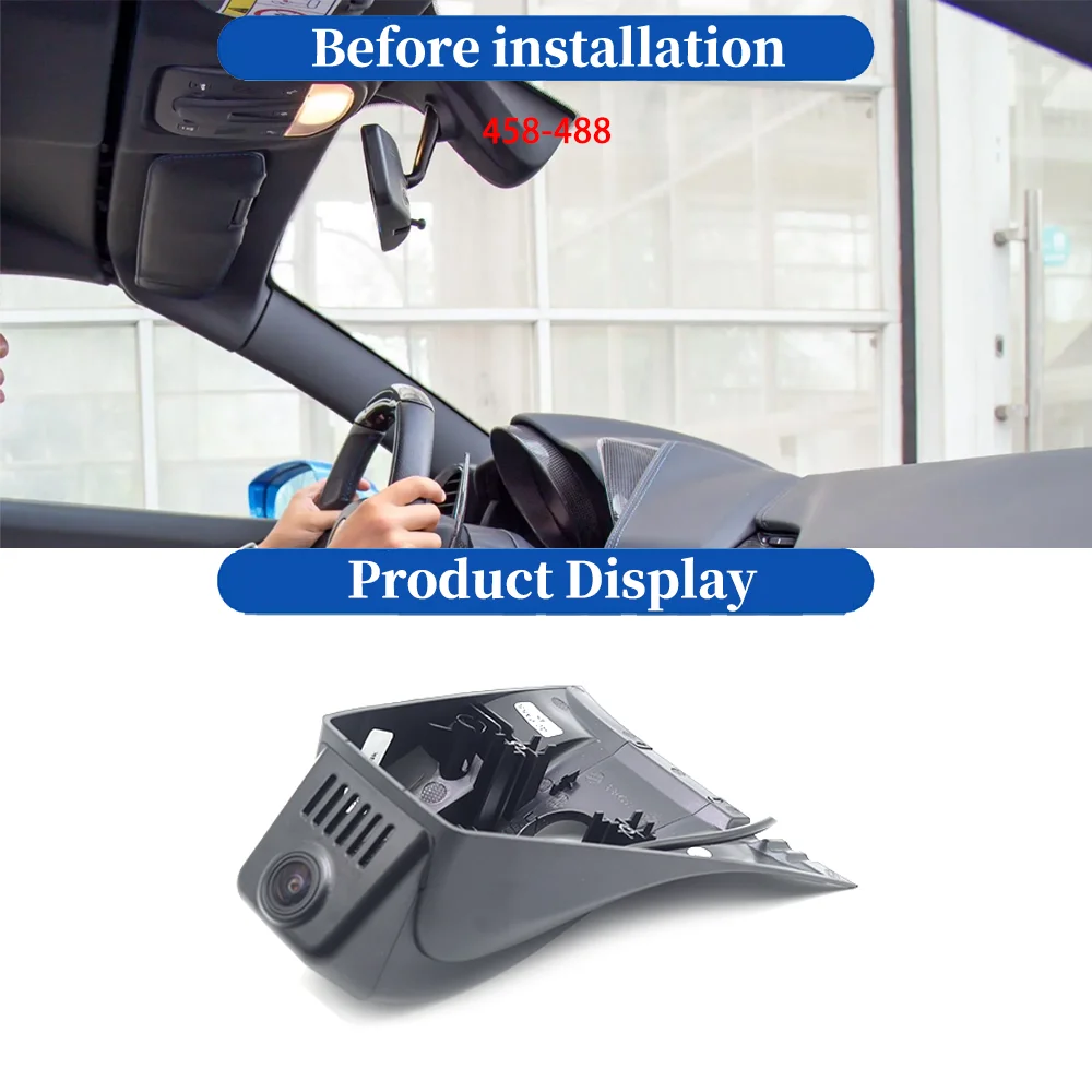 Dash Cam for Ferrari 296 488 458 F8 Italia Speciale Spider Roma SF90 Stradale 4K DVR Wifi Dashboard Camera Video Drive Recorder