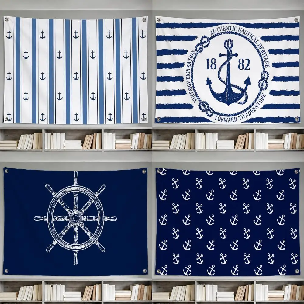 Vintage Nautical Compass  Flags decor flag banner,wall hanging flag,indoor outdoor wall decor,yard garden porch patio