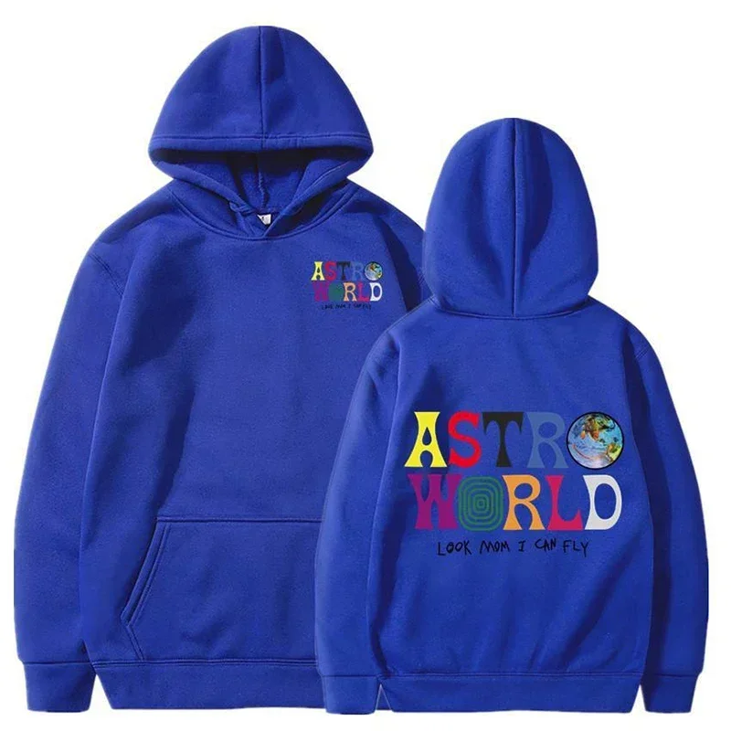 Sweaters for Men and Women, Hooded Pullover with I Can Fly Letter, Casual Sportwear, Astroworld, Fashion