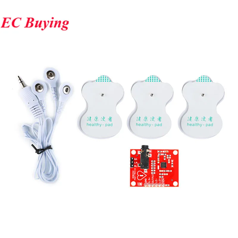AD8232 EKG Physiologische Messung Puls Herzfrequenzmesser Sensor Modul Kit mit 3 Elektroden Drähte für Arduino R3 – Detail 10