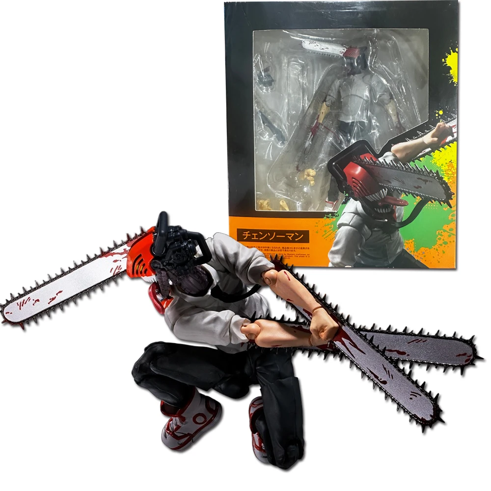 بانداي 15 سنتيمتر أنيمي بالمنشار رجل الشكل الدائمة SHF عمل الشكل استبدال الوجه اليد لعبة مجسمة دمية جمع هدية الدمى البلاستيكية