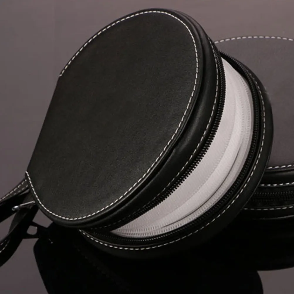 

1Pcs Car Cd Storage Bag Black Premium Portable Zipper Cd Organizer for Travel Business Trips Self Driving Collection Dvd Storage