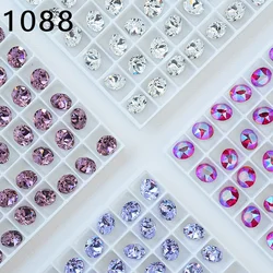 Original Crystals from Austria 1088 XIRIUS Chaton Pointed Back Foiled Rhinestone Strass for Nail Art Jewelry Making Accessories