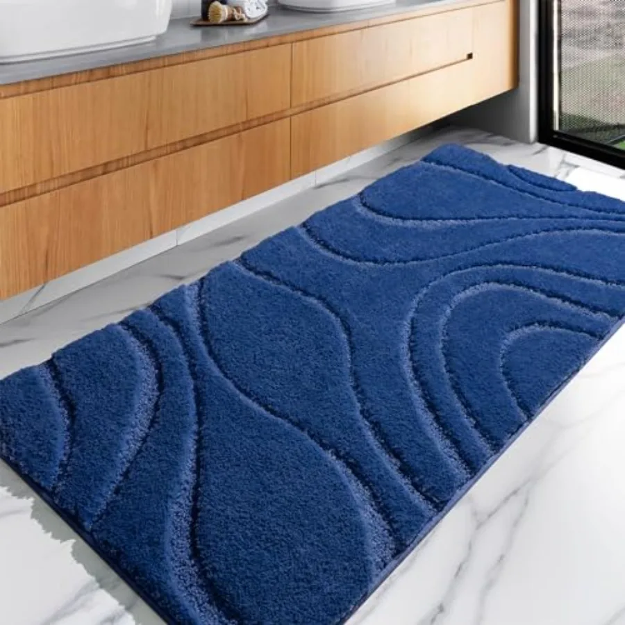 

Bathroom Rugs Mat Soft Plush Shaggy Microfiber Bath Rugs Non Slip Bath Mats for Bathroom Runner Floor Mache Washable Absorbent