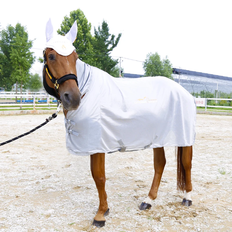 凹型三日月馬のハエの保護メッシュフライは馬の乗馬のための通気性のある生地乗馬機器