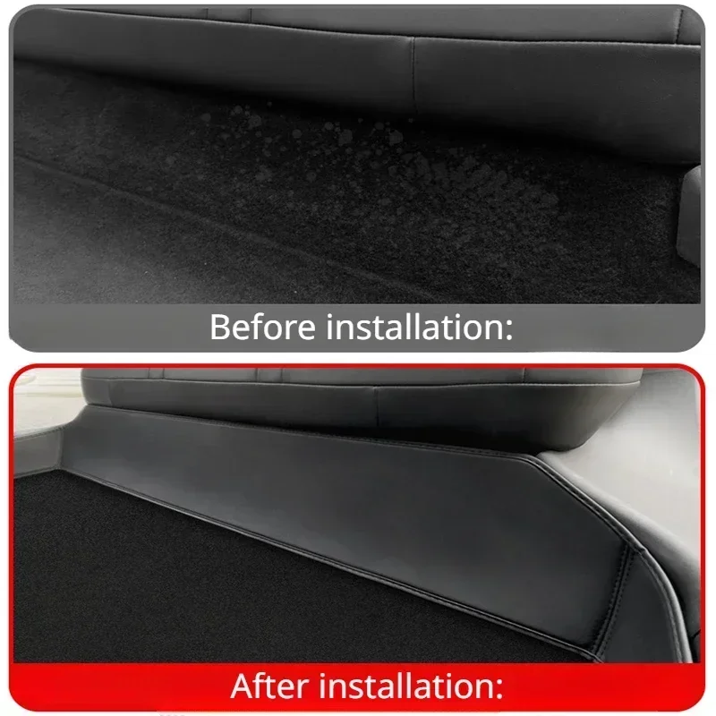 Rear Seat Under Protective Mat for Tesla Model Y/3/3+ Highland 2024 Leather Anti-kick Pads Interior Modification Accessories