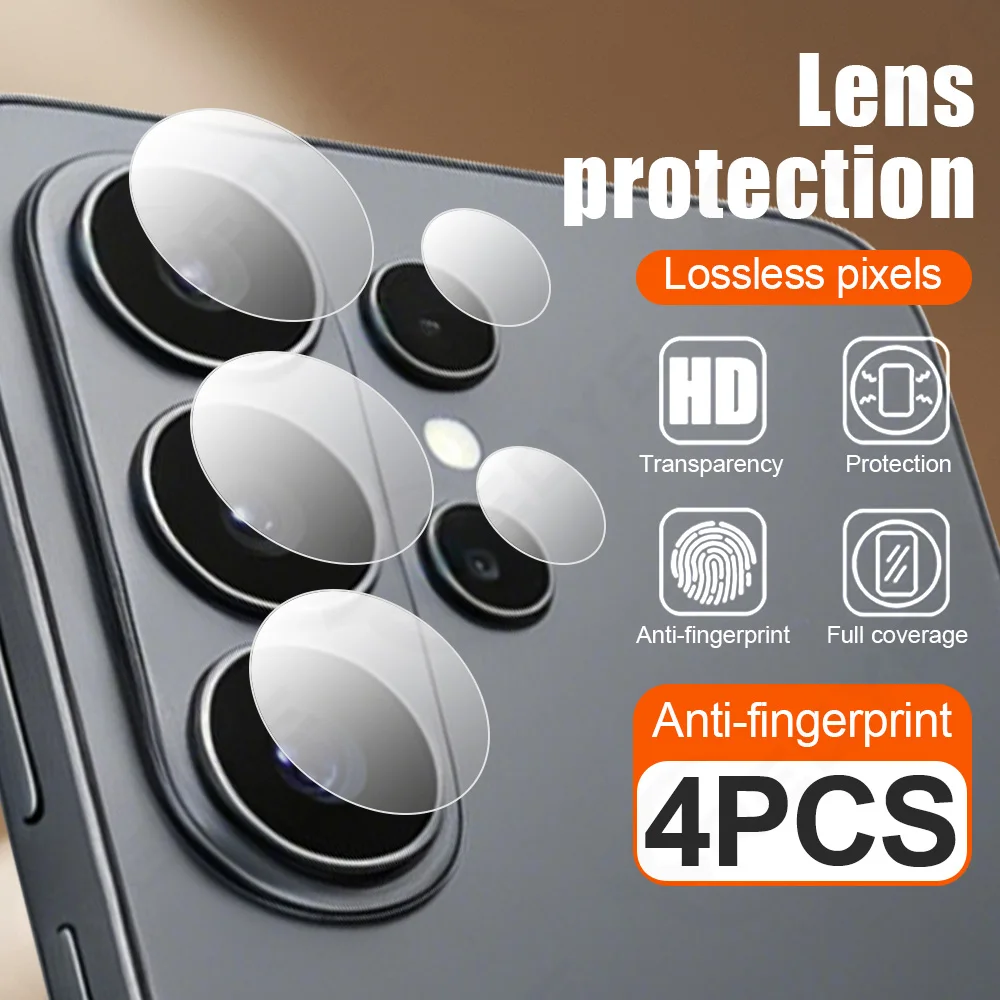 4Pcs Screen Protector For Samsung Galaxy S25 Edge S26 UItra S24 FE Camera Protector S23 S22 S21 Plus Camera Lens Protective Film