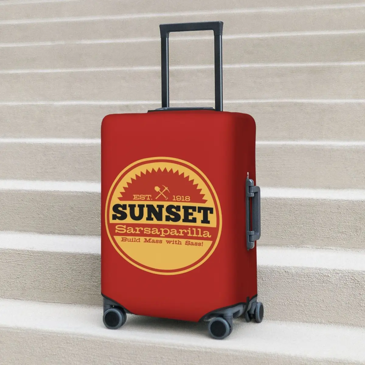 Housse de Protection pour valise avec Logo Vintage Sunset Sarsaparilla, housse de Protection élastique pour bagages de voyage de 18 à 32 pouces