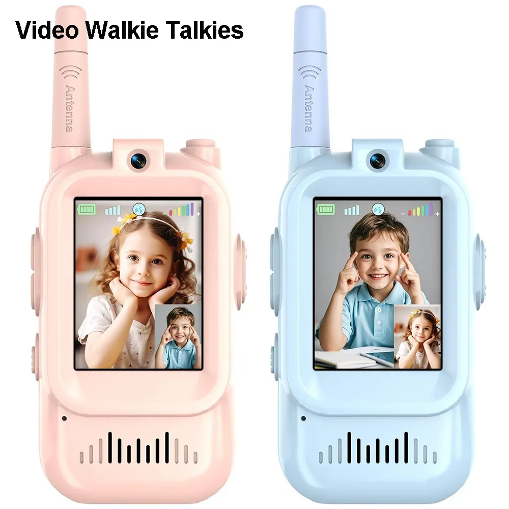 

Детские видео рации, 2 упаковки, перезаряжаемый 2-дюймовый экран, вызов в один клик, детский домофон, игрушки для дома, кемпинга, путешествий, подарки