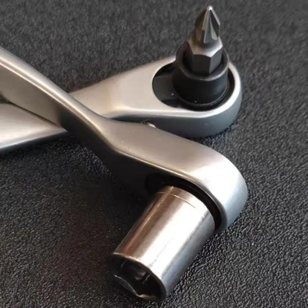 1/4-Zoll Mini-Ratschenschlüssel mit 72 Zähnen, Steckschlüssel und Schraubendreher, Sechskant-Drehmomentschlüssel, Multifunktionales Handwerkzeug für Reparaturen – Detail 3