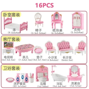 Kawaii Pink Miniature Dolhinhase for kids, furniture accessory, toys, kitchen, cooking things for girls, gifts, 10 items per lot, beautiful, hot sale 12 Main Sales Toys Children's Girl - №11
