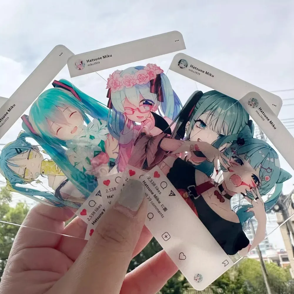 

Hatsune Miku Anime Characters Kawaii Cute Cartoon Acrylic Card Pendant Desktop Decoration Collect Plaything Festivals Gift