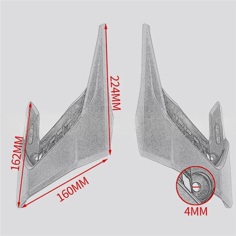 Motorcycle Wing Protector For Honda CB650R Wind Fairing Winglets Fin Trim Cover For CB650R 2018-2023-N25R