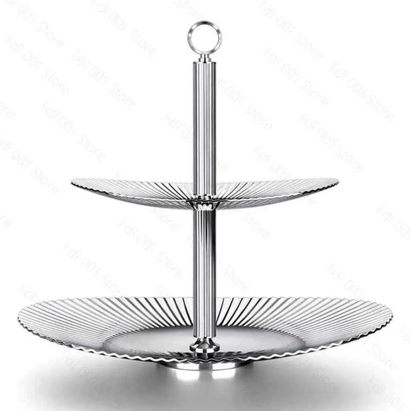 Light luxury double-layer fruit plate Nordic style ins fashion home snack snack basin housewarming gift nuts