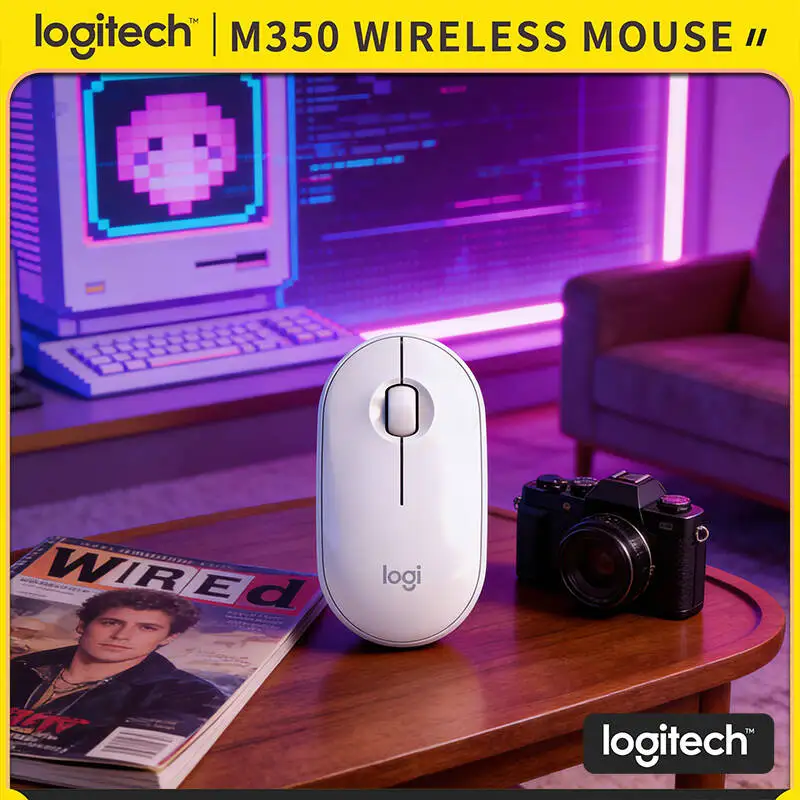 

Logitech M350 Ergonomic Optical Mouse - Comfort Grip, Silent Scroll, USB Storage, 18-Month Battery, Tablet PC Mac iPad Fit
