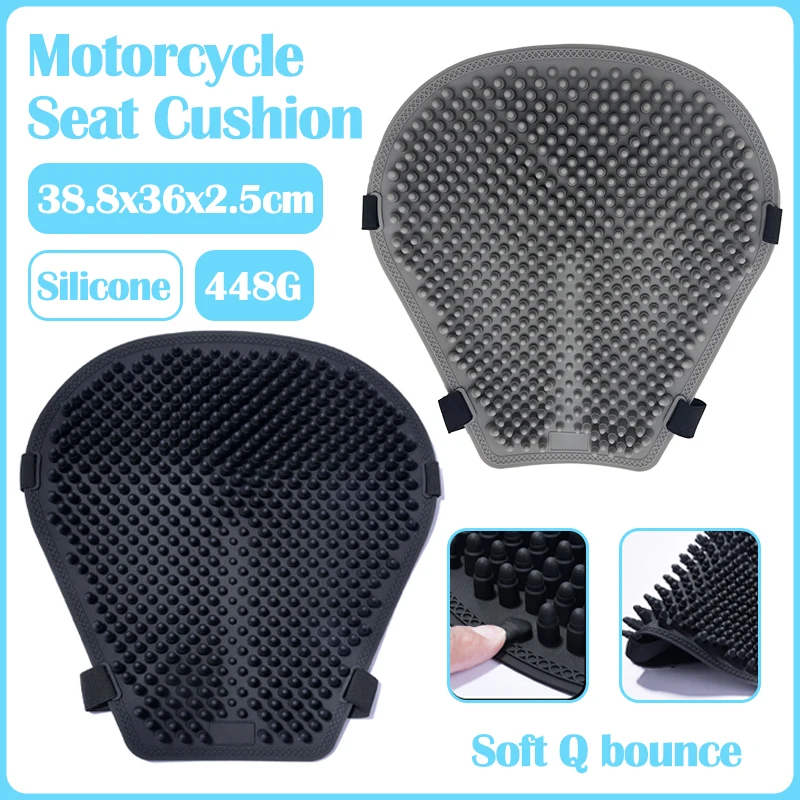 

Universal Motorcycle Seat Cushion Silicone Breathable Thickened Motorbike Saddle Protector Comfortable Riding