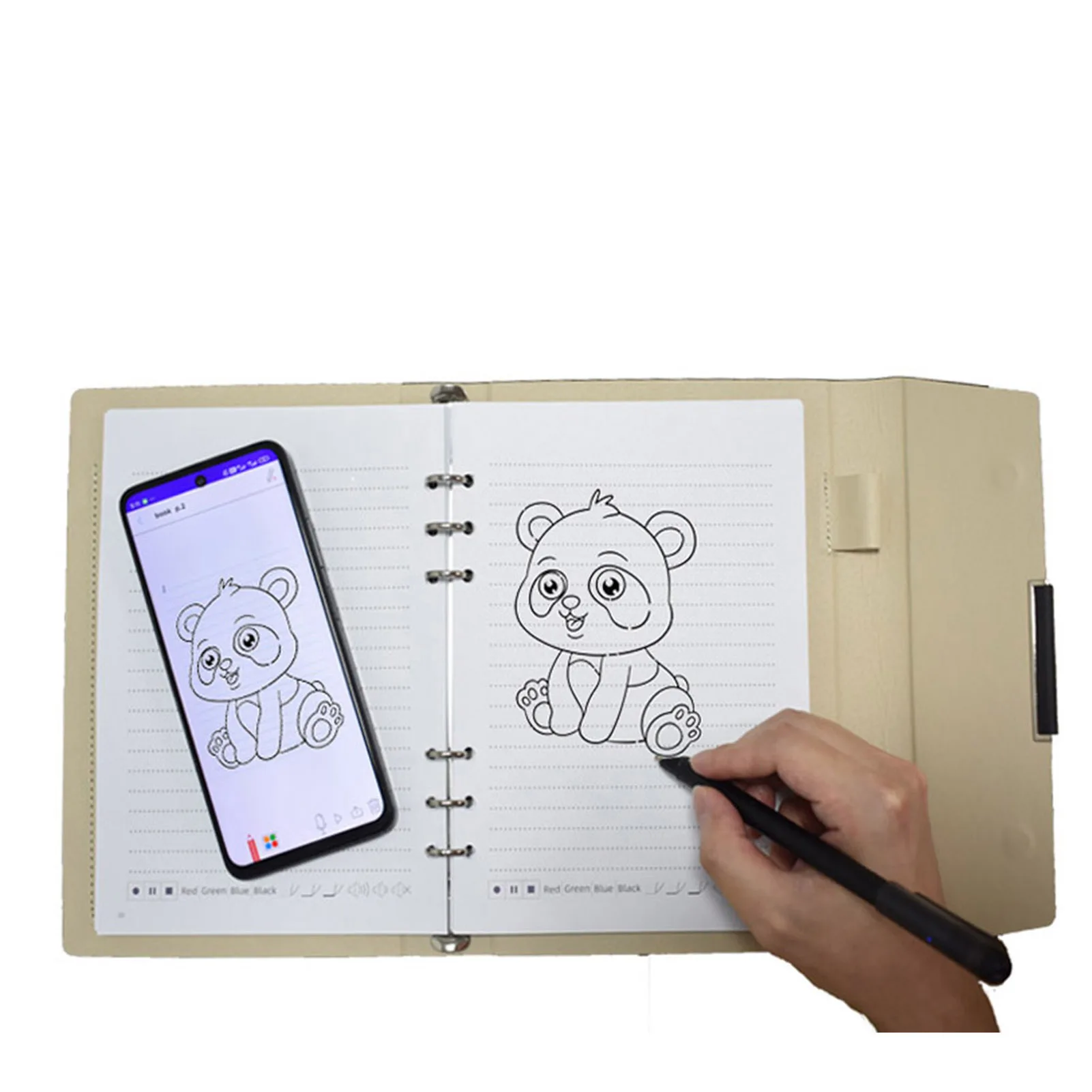 مجموعة أقلام الكتابة الذكية ذات القلم الرقمي للكمبيوتر المحمول، جهاز لوحي للكتابة قابل لإعادة الاستخدام ورق B5 BT لاسلكي متوافق مع تطبيق Boardpen & Ophaya