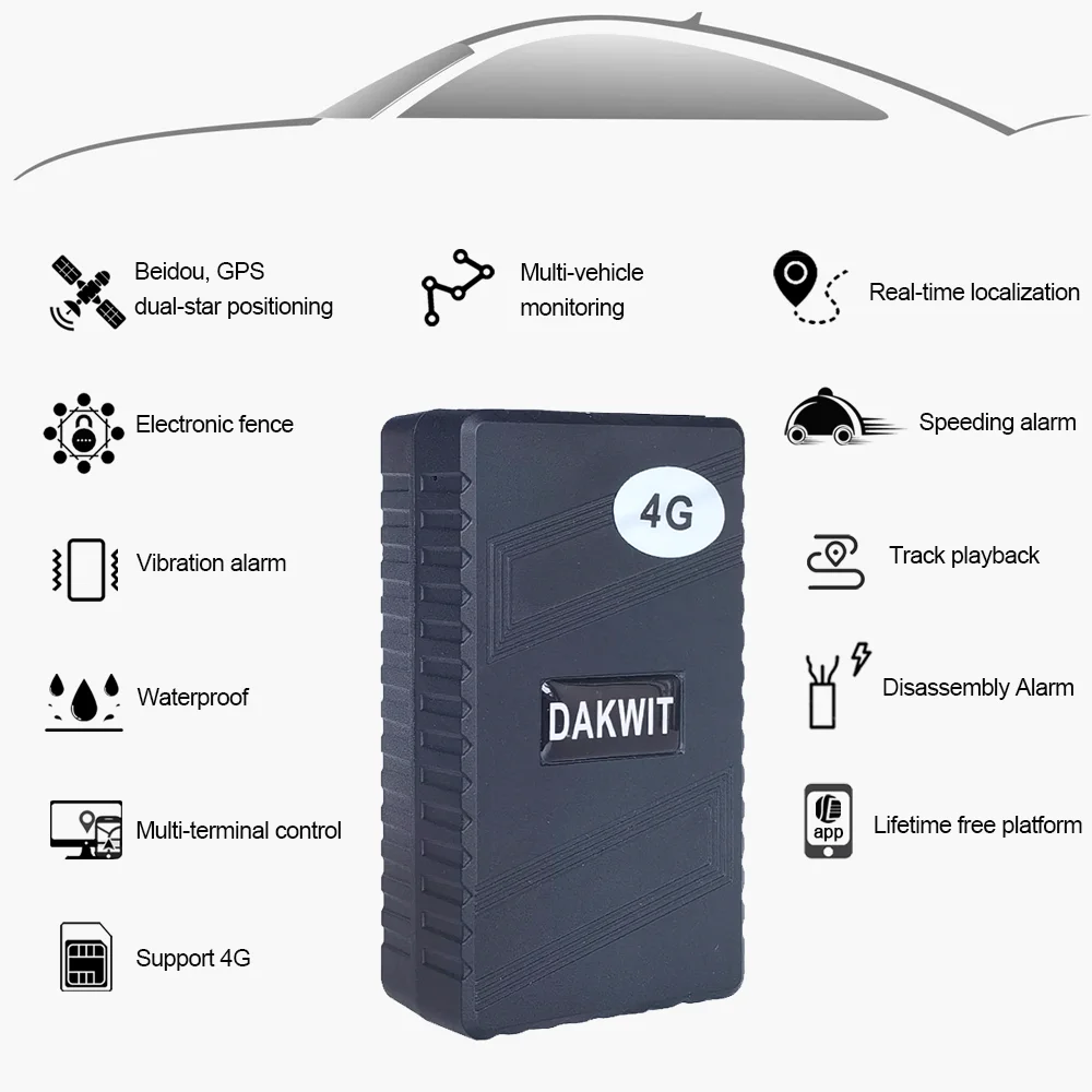 4G GPS Tracker Locator 10000mAh Strong Magnetic Waterproof Locator Car Vehicle