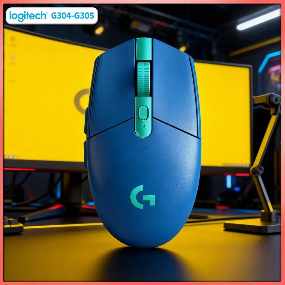로지텍 G304 LIGHTSPEED 무선 마우스 12000 DPI HERO 센서 1ms 지연시간 250시간 배터리 수명 가벼운 무게 편안한 그립 사용자용
