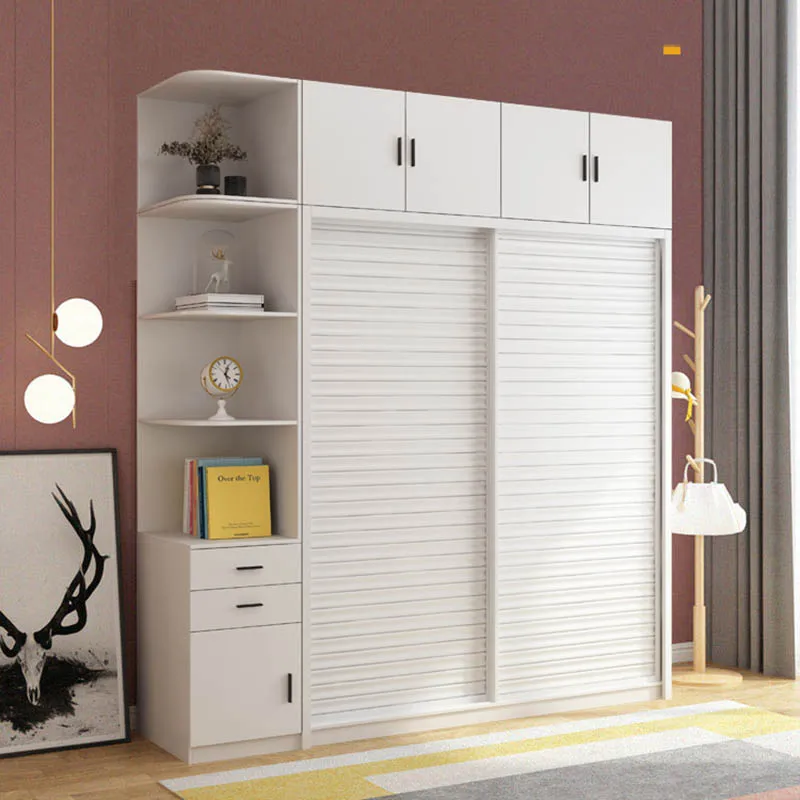 

Apartment Free Shipping Wardrobes Clothes Modern White Craft Nordic Cabinets Organizer Foldable Armario De Ropa Home Furniture