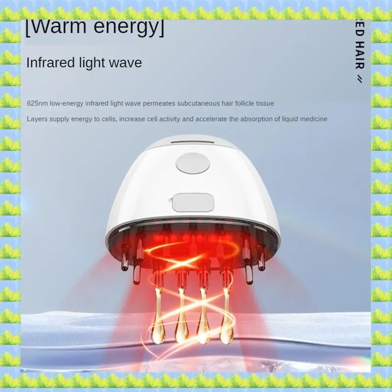 

FZFZ Вибрационный аппликатор для кожи головы, жидкая расческа для роста волос, сыворотка, масло, питательная мини-расческа для кожи головы, массажер для головы, белый цвет