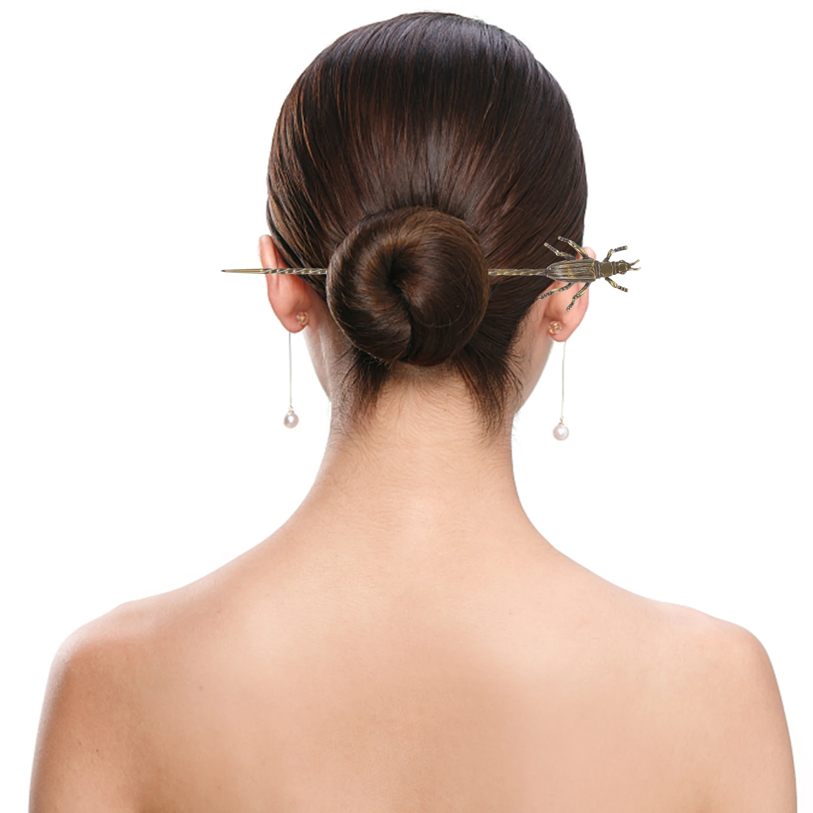 

Brass Tea Needle Finish Teaware Accessory Rustic Charm Multi Functional Use Tea Needle Hair Clasp Tools