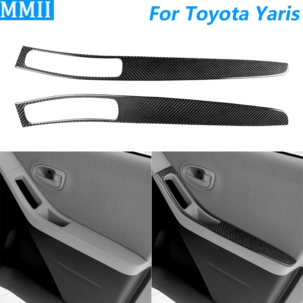 

Для Toyota Yaris 2006-2011: накладка на внутреннюю дверную панель/подлокотник из карбона, декоративная наклейка, аксессуар для автомобиля