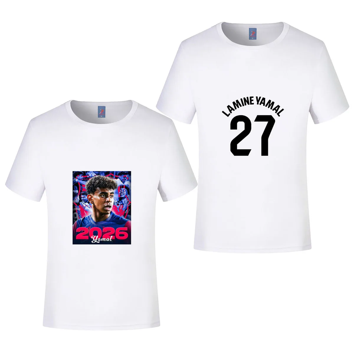 Lamine Yamal Printed T-shirt Spanish Football Player Men Women Short-sleeved Cotton Clothing Streetwear Tops