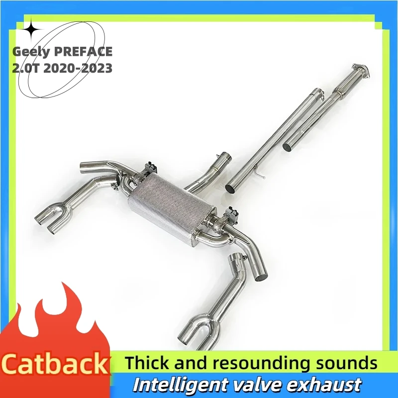 For Geely PREFACE 2.0T 2020-2023 Stainless Steel Automotive Exhaust Parts Cat-back exhaust system Exhaust Modification Accessori